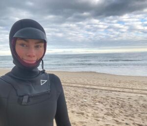 Lucy Fry Instagram - 🌊
Some quiet days in the ocean, feeling like a seal in my ridiculously warm wetsuit.. cosy in the stillness.
