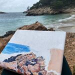 Lucy Fry Instagram - Earth day painting. Not quite finished, but Happy earth day, every day 🌏