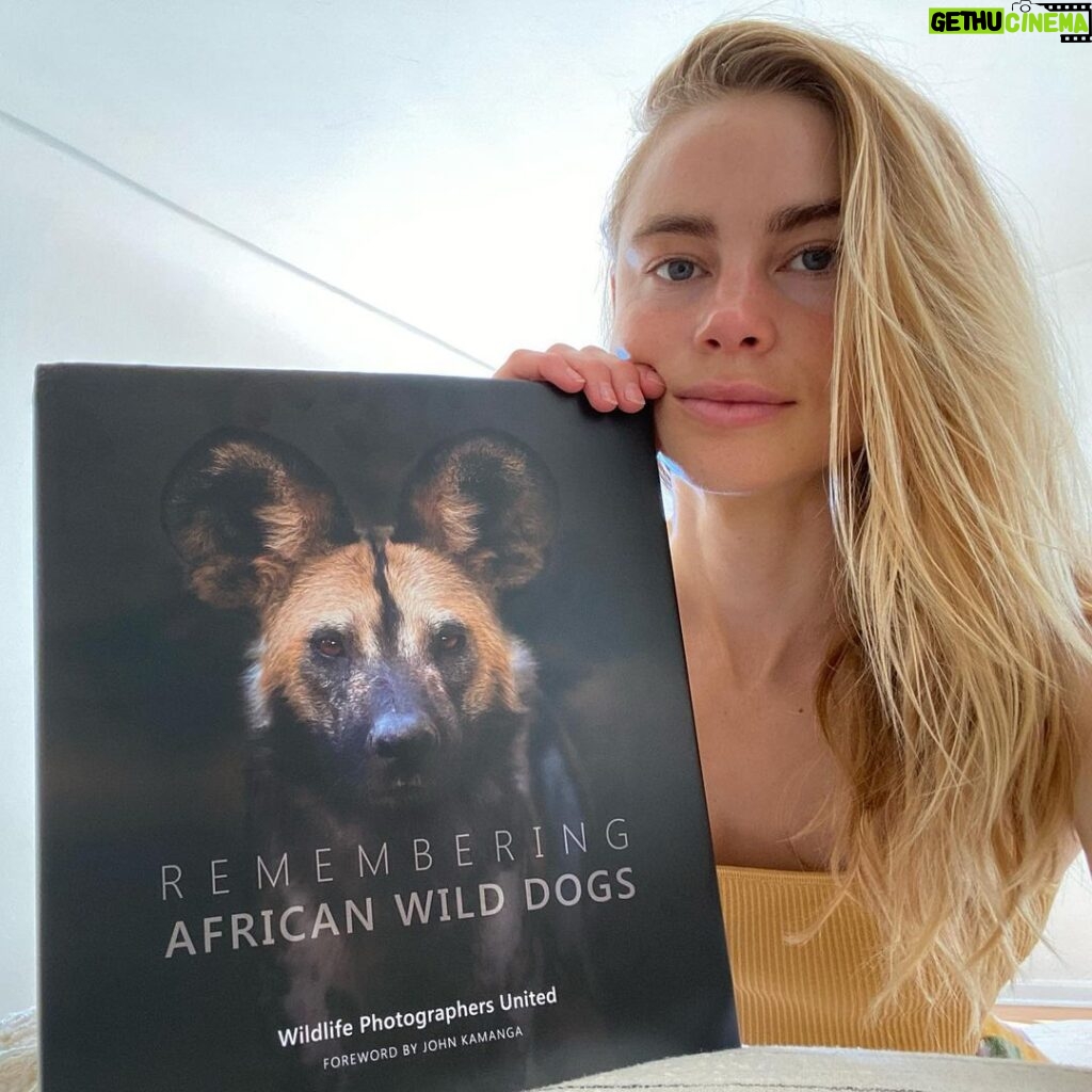 Lucy Fry Instagram - It’s remembering wildlife day. Buying this beautiful photography book from @rememberingwildlife protects these doggos from further habitat loss. My buddy Chio would last a whole 20 mins in the wild... so let’s protect the home of these ballers keeping real out there!