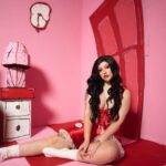Lucy Loone Instagram - EAT IT UP. 15 TRACKS. OUT NOW🎂🥄♡ ♡ ♡ hi 🥧 just wanna say a huge thank you to every single person who has listened and supported the album so far. it still feels so surreal to me that it’s out and i feel such a sense of release and new found excitement. i love this music so much and put my whole heart n soul in it. it’s such a vulnerable feeling to release basically a small auditory time capsule of my life the past 3-4 years. even including some narratives that i’ve outgrown but i find beauty in music being a documentation of thoughts and feelings. i’m so happy that this project is finally yours and i hope you can feel the love that was put into it. 🧸 well wishes to you all! eat it up is out everywhere now 💐💐💐❤️ and big thank you to @creepy.gals for letting me shoot in this gorgeous pink and red room she created - and @jasonbanker for photographing these photos. x🐮💕xx 𝓛𝓛 ♡