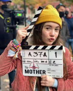 Lucy Paez Instagram - In honor of #themother our movie being #1 WORLDWIDE 💥💥💥 here goes a chaotic behind the scenes #part1 😌 @jlo @nikicaro @omarihardwickofficial @netflixfilm Around The World