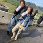 Lucy Paez Instagram - #part2 of #themother chaotic behind the scenes🐺🗻❄️ @jlo @nikicaro @netflixfilm Around The World