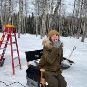 Lucy Paez Instagram - #part2 of #themother chaotic behind the scenes🐺🗻❄️ @jlo @nikicaro @netflixfilm