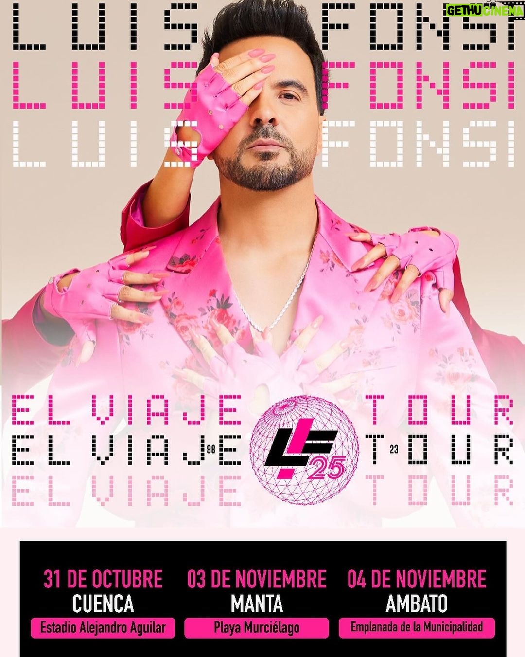 Luis Fonsi Instagram - Ecuador, voy pa’ ti ❤️ Mañana cantamos en el Estadio Alejandro Aguilar de Cuenca 🇪🇨 Cuenca, Ecuador