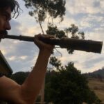 Luke Arnold Instagram - Every sunset, we sit on the back porch and watch the kangaroos, echidnas, wombats, eagles and occasional mythical beast move through the hills. The binoculars weren’t quite cutting it so the folks got me the perfect Christmas gift. Works better than the ones we had on set #blacksails