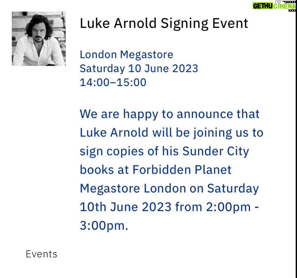 Luke Arnold Instagram - See you soon, London! Very excited to finally get back to the UK to meet fans and sign some books. Aaaaaaand I may not be the only pirate in attendance 🤫