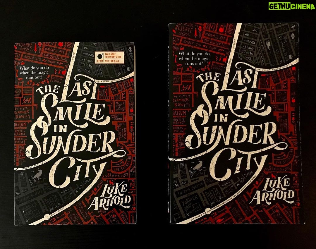 Luke Arnold Instagram - The American version of my book is smaller and glossier than the English/Australian one but they’re both beautiful and I promise to love all my children equally. #dontjudgeacountrybyitsbookcovers