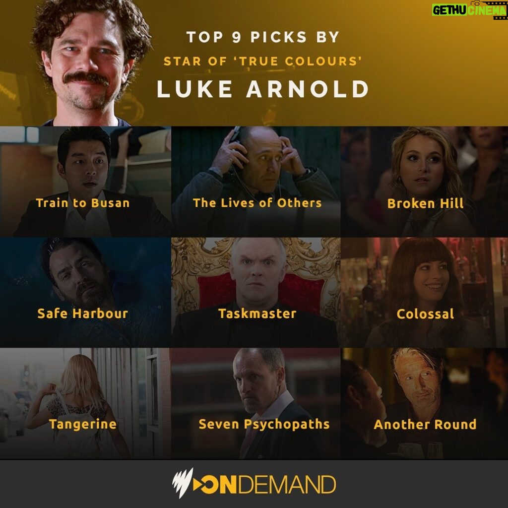 Luke Arnold Instagram - I was asked to guest curate some picks for @sbsondemand! 🤩 My playlist is available now! Featuring some Aussie favourites, a few overseas gems, the first feature I acted in, and more!