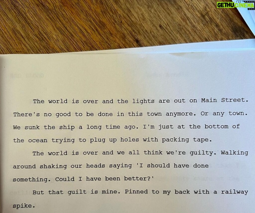 Luke Arnold Instagram - Tidying up the shed and found an early draft of the Fetch Phillips short story that eventually became The Last Smile in Sunder City 🥃