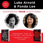 Luke Arnold Instagram – It’s a strange time, but I like to think stories are always important. Especially when they’re as brilliant as Fonda Lee’s “Green Bone Saga”.
In a couple of days, Fonda and I will be chatting about our books and answering your questions for Orbit Live! Would love you all to drop by.
Link in Bio x