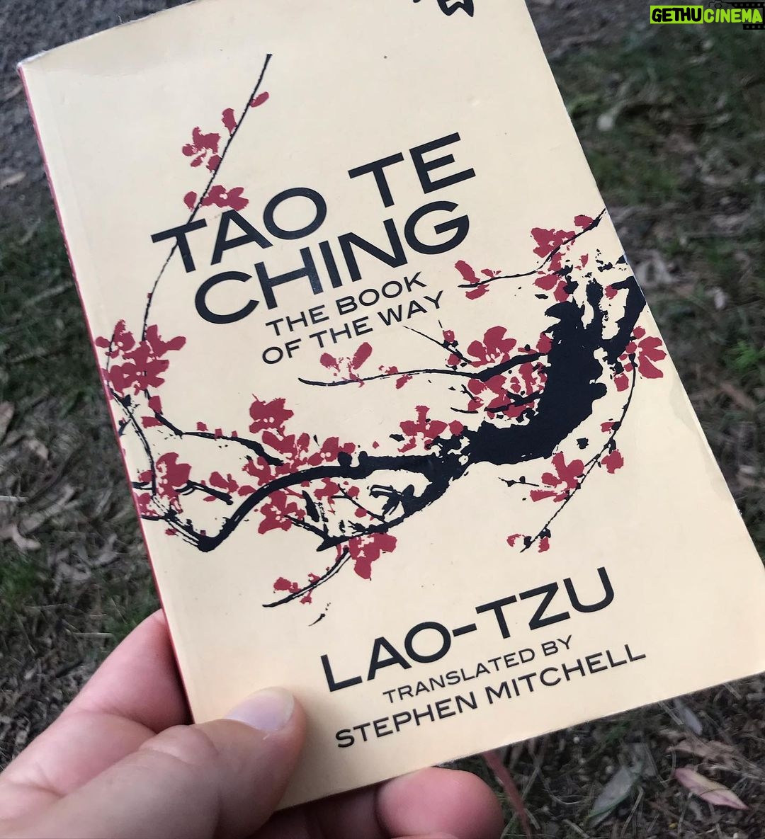 Luke Arnold Instagram - I’ve read this book many times and if you haven’t, I highly recommend picking it up. All translations are worthwhile but to me, Stephen Mitchell’s speaks most clearly. I feel an immediate sense of calm every time I open its pages, being reminded of things I once knew but have somehow forgotten. Always good to have two copies. One on the shelf and one to give away.