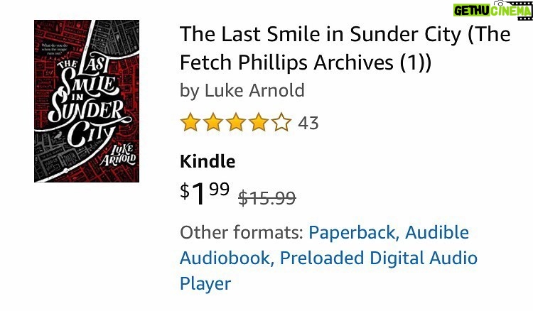 Luke Arnold Instagram - #TheLastSmileInSunderCity is a daily deal on kindle in the US! I’d say that it’s the ‘perfect time to pick it up’ or something, but it doesn’t really seem like the “perfect time” for much over there right now. Look after yourselves and each other, my American friends. Sending love from down under. Anyway, my ebook is going cheap today ❤️