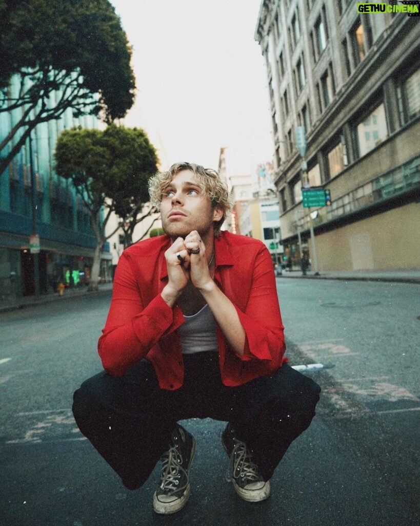 Luke Hemmings Instagram - some photos from the Starting Line video, shot Downtown LA late june