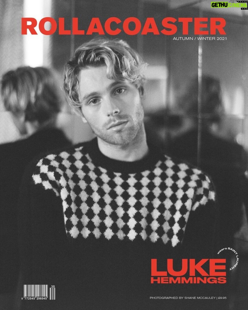Luke Hemmings Instagram - Honored to be on the A/W 2021 cover of @rollacoaster Photography: @shanemccauley Stylist: @carolinaorrico Groomer: @hairbycandicebirns Art Director/Prod: @manlikemilan Interviewer: @0ctaviaa Editorial Director: @huwgwyther
