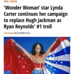 Lynda Carter Instagram - Proud to be in cahoots with Wolverine. @vancityreynolds @wegothiscovered