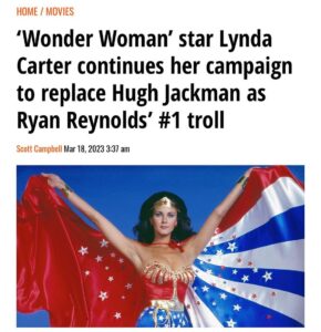 Lynda Carter Instagram - Proud to be in cahoots with Wolverine. @vancityreynolds @wegothiscovered