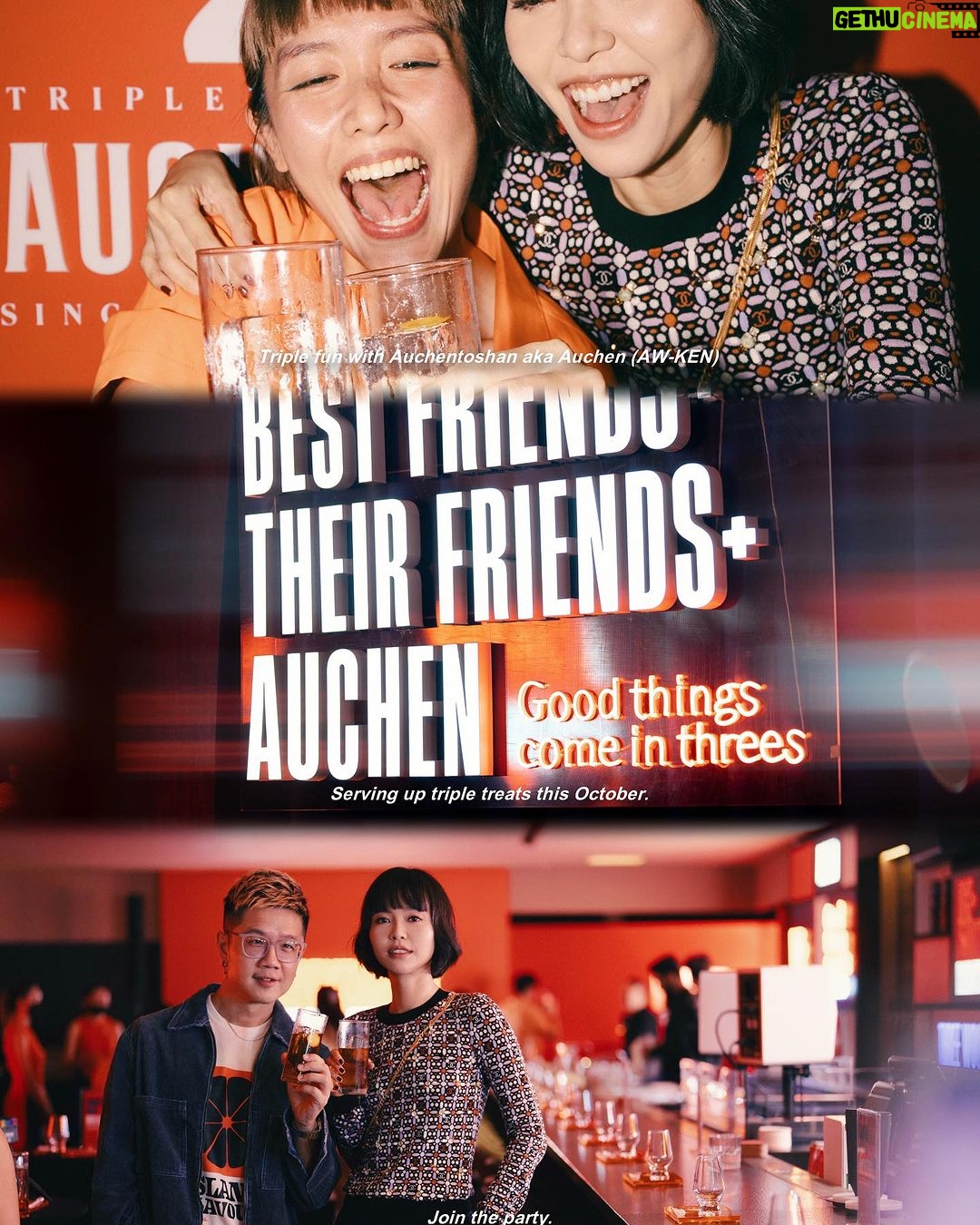 Lynn Lim Instagram - The magic threes in Auchen.
Auchentoshan Three Wood, aged in sherry casks and triple distilled for rich and complex flavours. Toast to the joy that Auchentoshan Three Wood brings, cheers to the magic of threes 🥃 Auchentoshan is serving up triple treats this October 17th to 27th (Tuesday to Thursday only). How to join the party: Be among the first 30 guests daily (before 10PM) to arrive at @hereandnow.my and score a FREE Auchen Ti. Or fancy sipping Auchentoshan your way instead? Flash your social media post to the bartender, showing off your epic tag skills (@auchentoshansea and #AskforAuchen), and you'll be in for a treat – One Three Wood taster dram will be yours! Did someone say good things come in threes? You bet they do! *Terms and conditions apply, but they're auchen-ly easy!