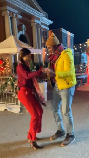 Lyriq Bent Instagram - I (learned) to salsa from the best. @roselyn_sanchez while shooting An Ice Wine Christmas. She tried. I have 2 left feet🤷🏾‍♂️Show me your moves. #itsawonderfullifetime @lifetimetv