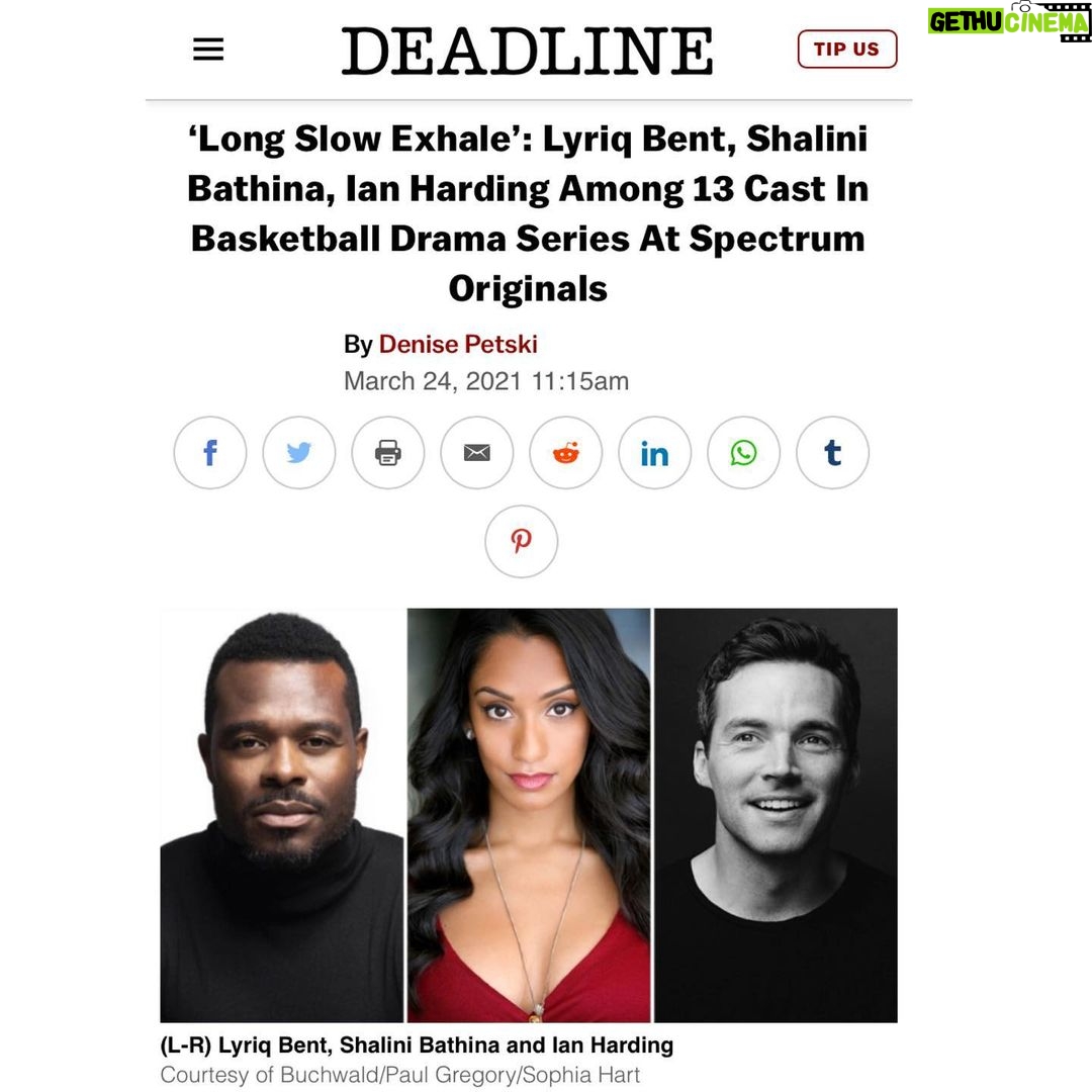 Lyriq Bent Instagram - Excited to announce joining the cast of a new series on Spectrum, “Slow Long Exhale.”