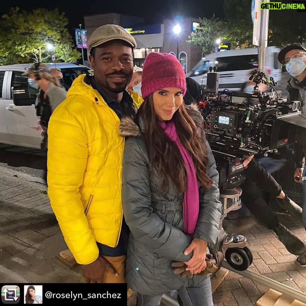 Lyriq Bent Instagram - Repost from @roselyn_sanchez. It’s a wrap! What an awesome experience filming this special movie with this talented human next to me!! Gracias @lyriqbent for the laughs! @lifetimetv will never be the same 😉🤞... now let’s head back home...!