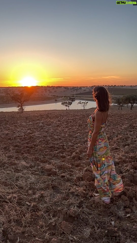M贸nica Jardim Instagram - As cores do p么r-do-sol no Alentejo.... 馃А