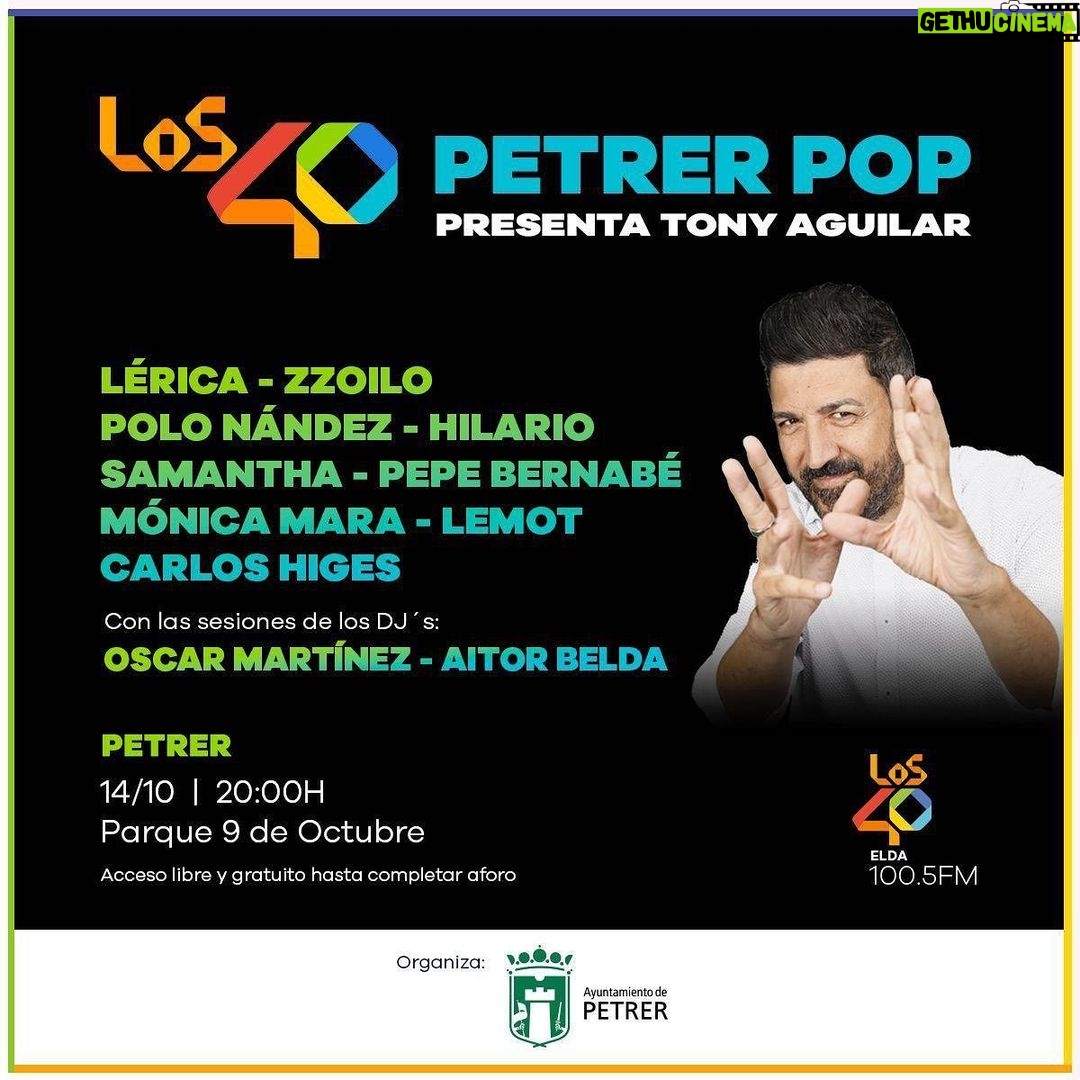 Mónica Mara Instagram - ESTO ES REAAL!! Ayer @tonyaguilarofi me confirmó que cantaré en #los40petrerpop en Petrer, Alicante el 14 de Octubre a las 20:00. Ajdhshdhdhd ver mi nombre en un cartel al lado de estos artistazos es demasiado 🥲❤️🩹