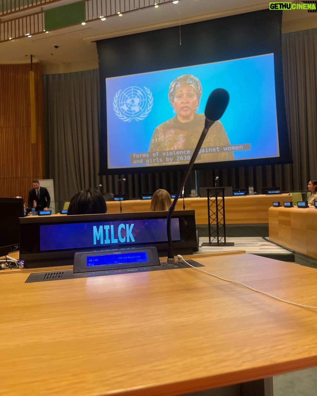 MILCK Instagram - This weekend, I experienced a bucket list moment while performing within the walls of the United Nations headquarters in NYC with the one and only @natashabedingfield. Art and policy work hand in hand. Feeling energized to continue learning how to blend the two together. Hopeful. Grateful. #UNGA #spotlightinitiative #newyorkcity United Nations Headquarters