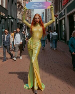 Ma'Ma Queen Instagram - Thankful for this amazing day @lush where we raised awareness that the art of drag is under attack and therefor our entire queer community. When @the.diverseagency @dragsofanarchy and @thequeeragency_ started a petition that people could sign to stand in solidarity with drag artist, @lush_nl reached out to us and together we created this beautiful day where every Lush store in the country was for one day the stage of a fabulous Drag and we asked the lush customer to sign this petition! Thank you so much for the support, on this day, in the past and in the future🩷 
Sign the petition : link in bio ! 

Pictures by @andyonderstal 
Hair by me
Outfit by me 
#dragisart #dragisfreedom #dragshouldbesafe #dragisnotacrime #swipe