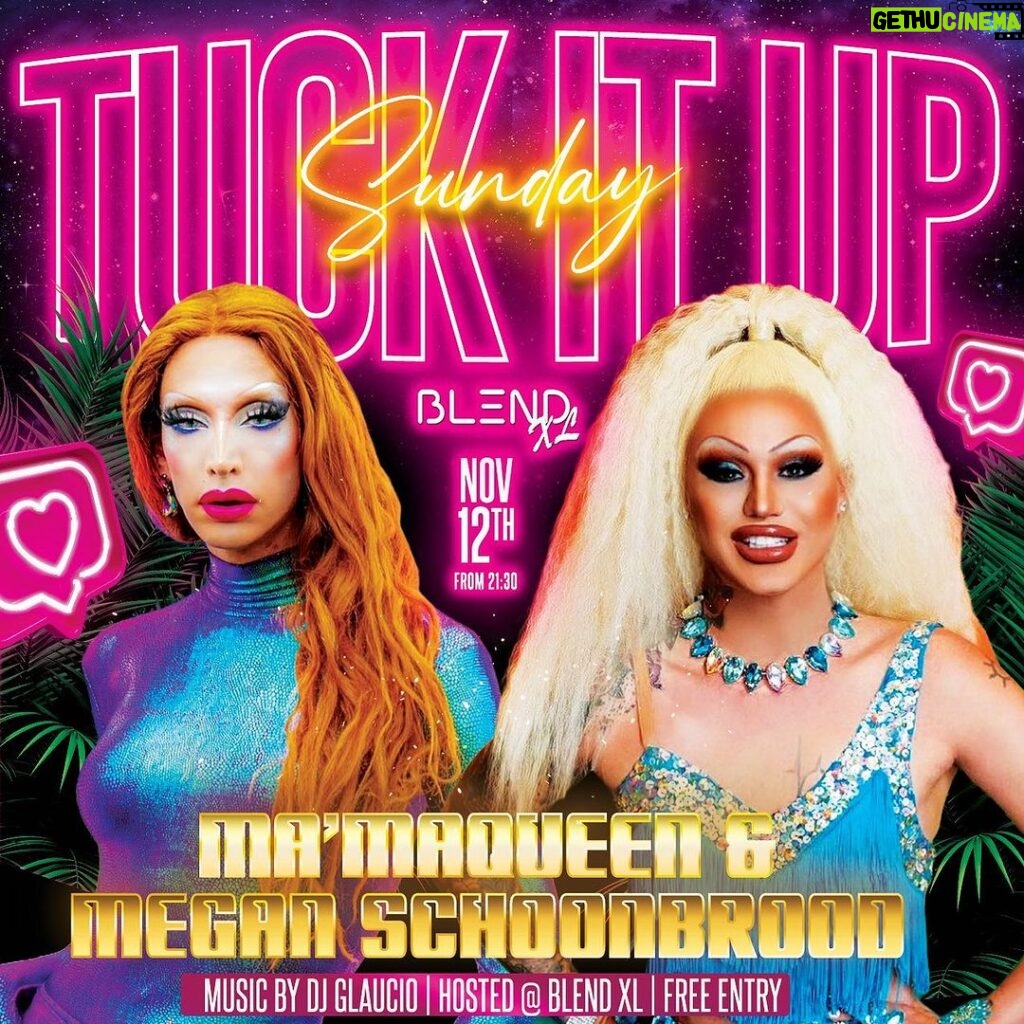 Ma'Ma Queen Instagram - We are back‼️‼️‼️ your favorite lesbian couple is back. this Sunday @blend_xl // 21:00 o’clock “Amsterdam” • • • @iammamaqueen & @megan_schoonbrood • • #party #amsterdam #barblendxl #gay #love #live #lesbian #dragqueen #rupaul #wig #makeup #feestje Amsterdam, Netherlands