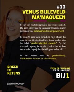 Ma'Ma Queen Instagram - Maak kennis met onze officiële kandidaten: #13 Venus Bijleveld (Ma’MaQueen). #BreekDeKetens #BekenKleur #StemBIJ1 Rotterdam, Netherlands