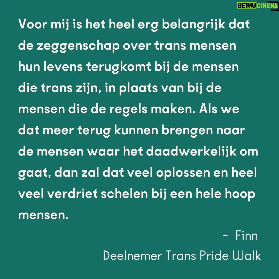 Ma'Ma Queen Instagram - Wie je bent, zeg je zelf! De transwet is van groot belang voor transgender mensen. Maar tot nu toe gaat bijna alle aandacht voor de wet alleen maar over spookbeelden. Daarom willen wij de aandacht terugbrengen naar waar het écht om gaat: veiligheid, vrijheid en steun aan de trans community. De hele maand spreken bekende en onbekende trans mensen over het belang van de wet voor onze gemeenschap. En ook onze bondgenoten spreken zich uit! Samen willen wij laten zien dat deze wet hard nodig is. Vandaag aan het woord: Drag Icon Ma’MaQueen @iammamaqueen strafrechtadvocaat Zahra Boufadiss @advocaatboef en Trans Pride Walk deelnemer Finn. Lees hier wat zij zeggen: “De invoering van de transgenderwet in Nederland is cruciaal voor de erkenning en bescherming van transgender personen. Deze wet erkent ons recht om onze genderidentiteit juridisch te bevestigen, wat zorgt voor een dieper gevoel van zelfacceptatie en inclusie in de maatschappij. Het vereenvoudigd toegang tot medische zorg en maakt het dagelijks leven makkelijker door het verminderen van discriminatie en stigmatisering. Bovendien helpt deze wet om een bredere maatschappelijke acceptatie te bevorderen, waardoor transgender personen zich eindelijk volledig kunnen ontplooien en hun authentieke zelf kunnen zijn.” - Ma’MaQueen, drag artiest “Vroeger konden trans personen de gang van hun leven amper zelf bepalen. Sindsdien is gelukkig vooruitgang geboekt, maar we zijn er nog niet. Wanneer trans personen niet meer van artsen en deskundigenverklaringen afhankelijk zijn, krijgen zij hun autonomie terug. Daarom is deze wet van groot belang voor hun vrijheid en zelfbeschikking. Zij kunnen zelf het beste bepalen wie zij zijn. Net als jij en ik.” - Zahra Boufadiss, strafrechtadvocaat Jebbink Soeteman Advocaten. Foto: David Jelgersma “Voor mij is het belangrijk dat de zeggenschap over trans mensen hun levens terugkomt bij de mensen die trans zijn, in plaats van bij de mensen die de regels maken. Als we dat meer terug kunnen brengen naar de mensen waar het daadwerkelijk om gaat, dan zal dat veel oplossen en heel veel verdriet schelen bij een hele hoop trans mensen." Finn, deelnemer Trans Pride Walk