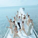 Ma Kwok-Ming Instagram - 謝謝老婆為老公安排咗個完美婚禮…… 每個細節都很美……流程安排得很好……大家都玩得很開心…… 😘😘😘 謝謝兄弟姊妹團……😎😎😎 outfit: @tomford shoes: @jimmychoo style director: @derekho_ styling: @willng_cc @creativecoven_ groomsmen outfits @ca_cindyalan