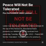 Maajid Nawaz Instagram – NEW free Radical Dispatch:
“Peace Will Not be Tolerated”
Plus premium WARRIOR CREED podcast
(See my stories for link)