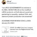 Maajid Nawaz Instagram - Another new PEER REVIEWED ACADEMIC PAPER This time DEMANDING the IMMEDIATE CESSATION OF ALL COVID JABS (See link to academic paper in my Stories)