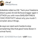 Maajid Nawaz Instagram - Haha sorry the direct Arnie quote from Covid mandates period was: “SCREW your freedoms” Screw means fuck in English slang, so you understand my confusion 😆