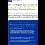Maajid Nawaz Instagram - (Swipe left) It is censorious, practically counter-productive & politically ignorant for (understandably scared) Netanyahu-wing Zionists to be using the Gaza crisis protests today in London to try and further RESTRICT British speech rights. The @metpolice_uk are correct not to take the bait. HT (my former group) are an Islamist group. They have *never been* a terrorist organisation, and are not one today just because we disagree with them.