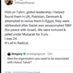 Maajid Nawaz Instagram – (Swipe left) It is censorious, practically counter-productive & politically ignorant for (understandably scared) Netanyahu-wing Zionists to be using the Gaza crisis protests today in London to try and further RESTRICT British speech rights. The @metpolice_uk are correct not to take the bait. HT (my former group) are an Islamist group. They have *never been* a terrorist organisation, and are not one today just because we disagree with them.