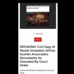 Maajid Nawaz Instagram - BREAKING: Full Copy of Newly Unsealed Jeffrey Epstein Associates Documents As Unsealed By Court Order - Plus Summary of Names Implicated So Far - Caution Not All Names Contained Herein Are Guilty (See my Stories for link)