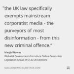 Maajid Nawaz Instagram - NEW Radical Dispatch: Globalist Governments Introduce Online Censorship Legislation Ahead of US & UK Elections https://maajidnawaz.substack.com/p/globalist-governments-introduce-online - Plus WARRIOR CREED podcast