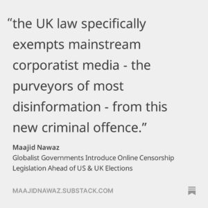 Maajid Nawaz Instagram - NEW Radical Dispatch:
Globalist Governments Introduce Online Censorship Legislation Ahead of US & UK Elections
https://maajidnawaz.substack.com/p/globalist-governments-introduce-online
- Plus WARRIOR CREED podcast