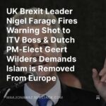 Maajid Nawaz Instagram - NEW Radical Dispatch: UK Brexit Leader @nigel_farage Fires Warning Shot to ITV Boss & Dutch PM-Elect Geert Wilders Demands Islam is Removed From Europe (See my Stories for free article link)