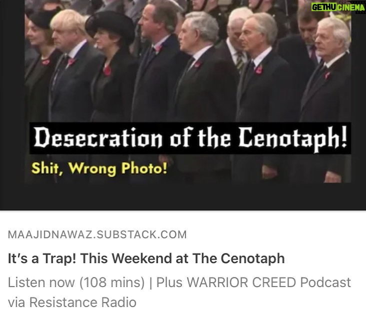 Maajid Nawaz Instagram - NEW Radical Dispatch: It’s a Trap! This Weekend at The Cenotaph Plus WARRIOR CREED Podcast via Resistance Radio (Sound on in my Stories for link)