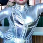 Madame Madness Instagram - Making a rhinestoned metallic corset ✨ 💎 👗 #artist #art #creative #outfit #craft #fun #gay #queer #artistic #corset #sewing #rhinestones #latex #liquid #fashion #glam #drag #dragqueen #rpdr Amsterdam, Netherlands