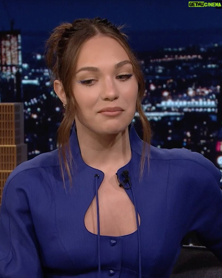 Maddie Ziegler Instagram - @maddieziegler stops by to talk her new @hbomax film #TheFallout & #WestSideStory 💙 #FallonTonight The Tonight Show Starring Jimmy Fallon