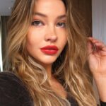 Madelyn Cline Instagram - @revlon asked me to be her valentine. Wearing my favorite revlon red wild saffron a day late. Happy valentines 🫶🏻💄