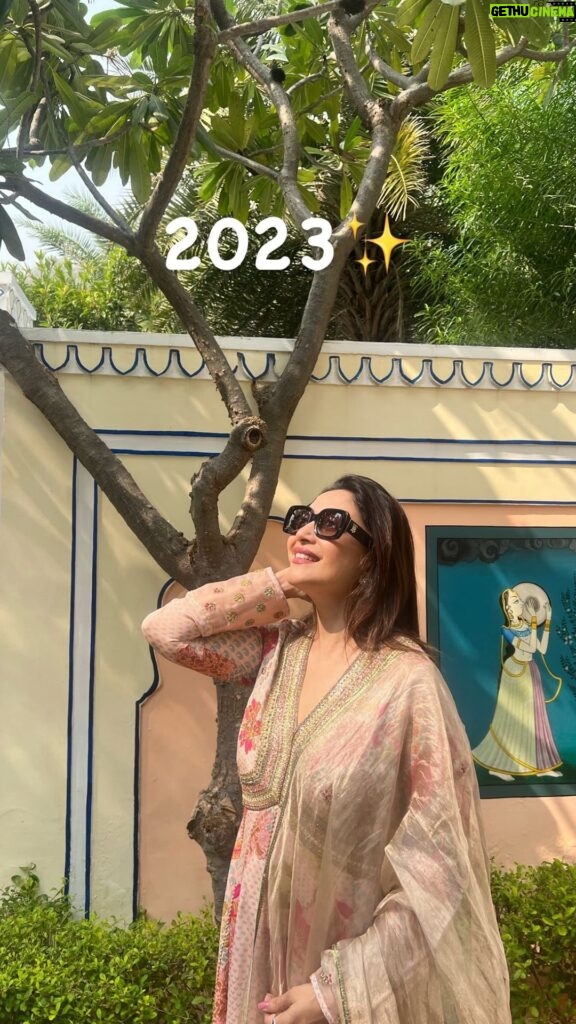 Madhuri Dixit Instagram - Celebrating all the ups and downs that made this year truly remarkable🫶🏻 #yearinreview #happynewyear #recap2023 #bye2023