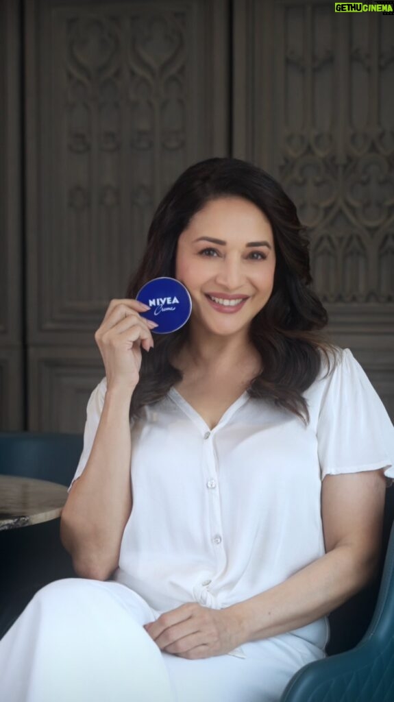Madhuri Dixit Instagram - For years, I have been asked about my success formula. So here it is! This winter, take extra care of your skin with NIVEA Creme - an OG formulation that will make your skin soft and smooth 💙 @niveaindia #TheOGs #NIVEACreme #OGCream #ExtraCare #Ad