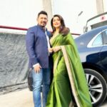 Madhuri Dixit Instagram - A laugh riot in a laugh riot. That’s what yesterday was as we went on the Chala Hawa Yeu Dya with the cast of #panchakthefilm . Can’t wait for you to see it in theaters on Jan 5, 2024.❤️🥳= 🤣😜