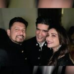 Madhuri Dixit Instagram - #AboutLastNight 💖 Good friends at a great Diwali Party. So many cool people in one place. Many thx for a great evening❤️ @manishmalhotra05 @beingsalmankhan @iamhumaq @varundvn @kritisanon @saraalikhan95 @manushi_chhillar @alayaf @pashminaroshan