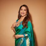 Madhuri Dixit Instagram - Nath-thing compares to you! Loving the feel of Maharashtrian paithani 🫶🏻🥰 #saturday #saturdayvibes #zeemarathi #maharashtrianlook #love #picoftheday